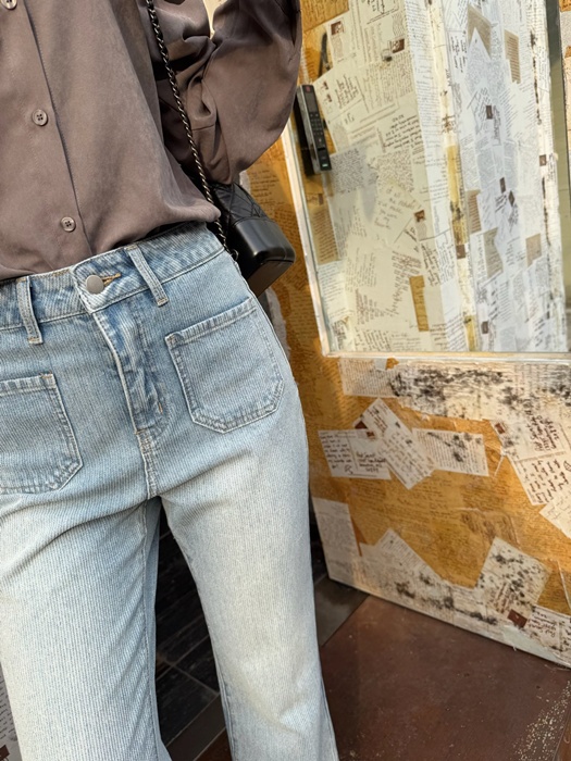 Pocket Bootcut Denim Pants Pocket Bootcut Denim Pants