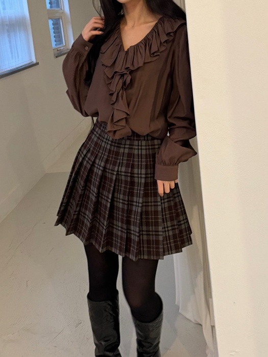 H Check Pleated Skirt H Check Pleated Skirt
