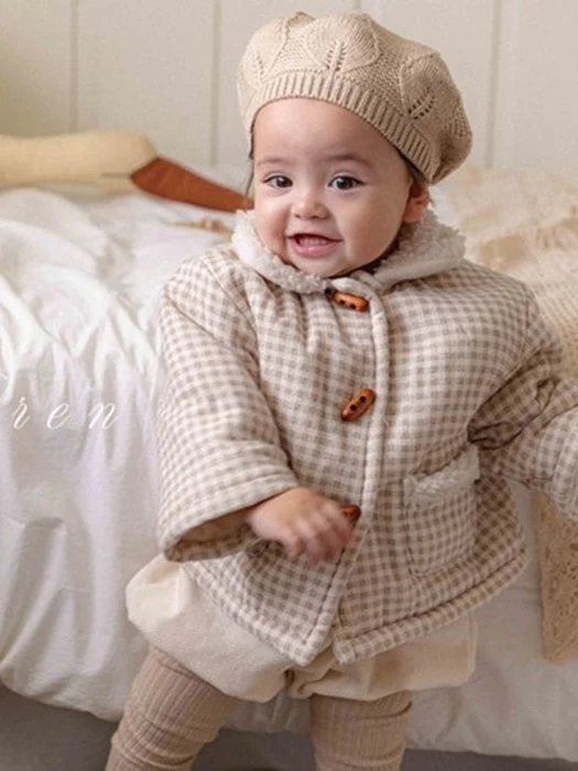 Bebe Cheese-It Check Padded Jumper