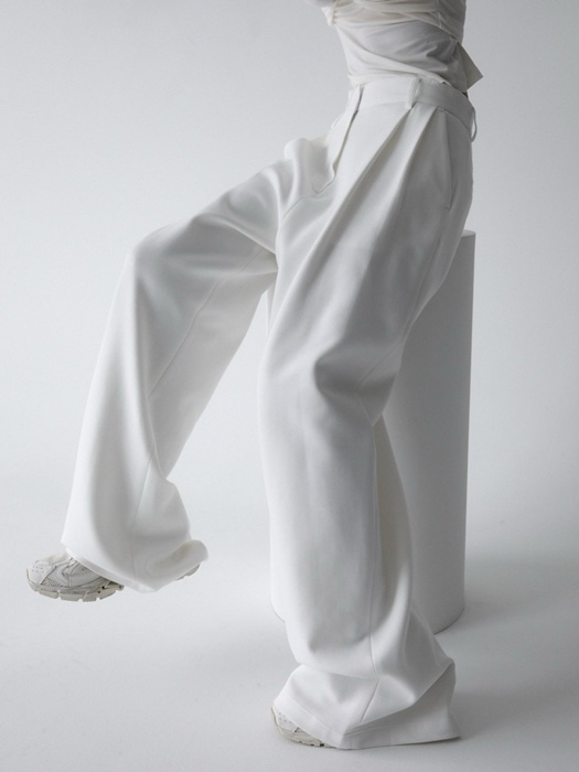 Sweat Wide Pintuck Trousers Sweat Wide Pintuck Trousers