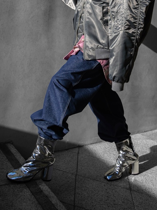 Stitch Detail Wide Baggy Denim Pants Stitch Detail Wide Baggy Denim Pants