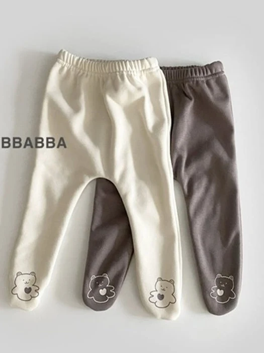 Mink Bear Footed Leggings Mink Bear Footed Leggings
