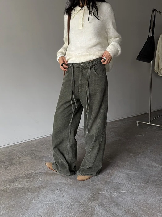Peach Brushed Hearts Panel Pants