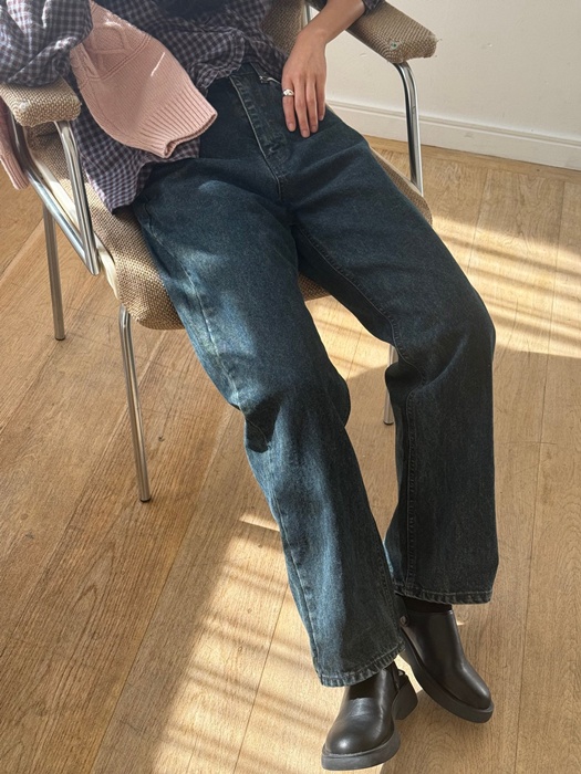 Peach Brushed Denim Pants