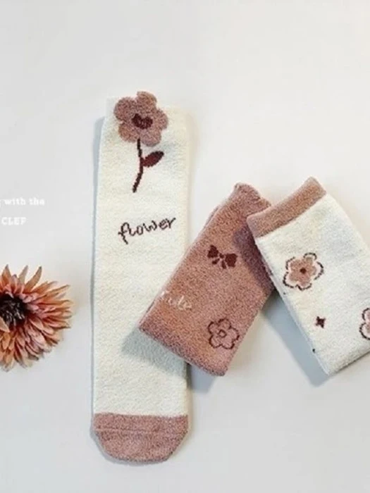Flower Fleece Socks Flower Fleece Socks