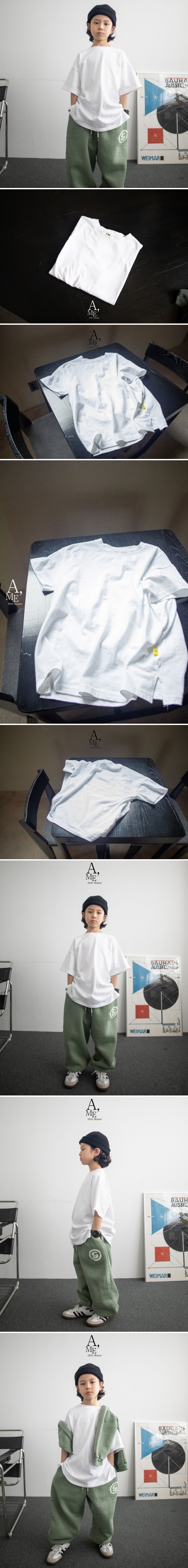 A Me - Korean Children Fashion - #designkidswear - Side Slit Boxy Short Sleeve Tee - 2