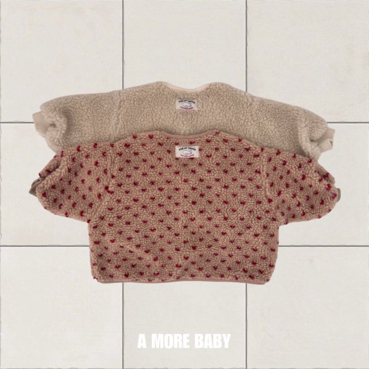 A More - Korean Baby Fashion - #babyboutique - Meatball Fleece Jacket - 10