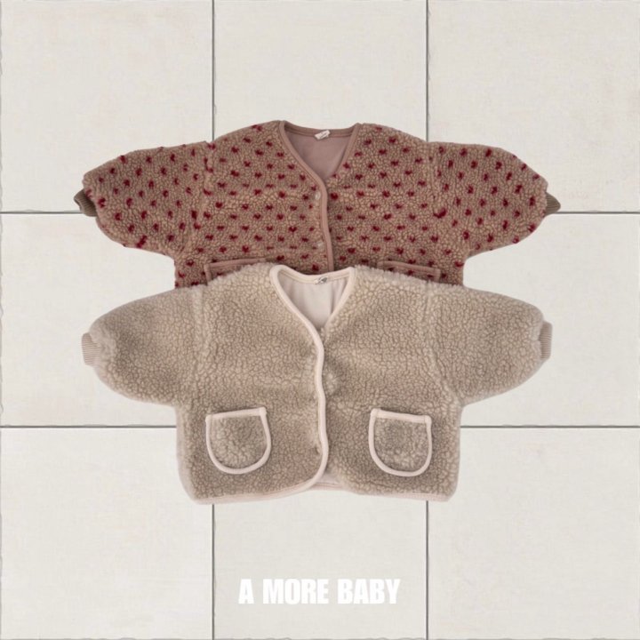 A More - Korean Baby Fashion - #babyboutique - Meatball Fleece Jacket - 11