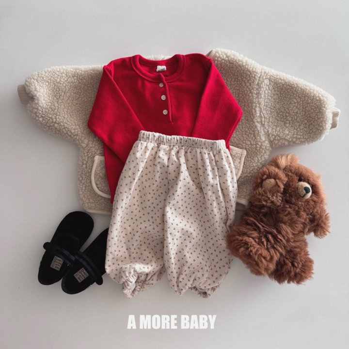 A More - Korean Baby Fashion - #babyoutfit - Winter Peach Tee - 2