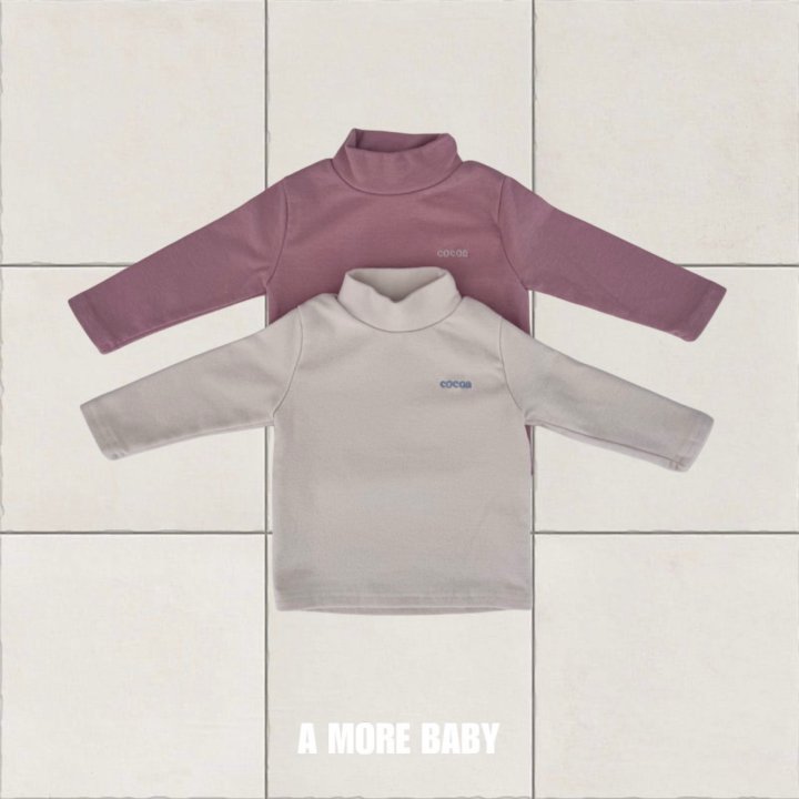 A More - Korean Baby Fashion - #onlinebabyboutique - Cocoa Turtleneck