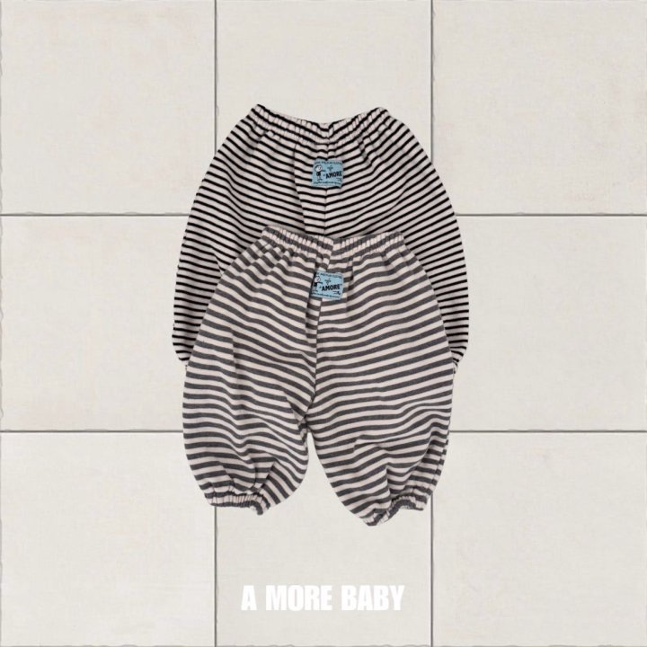 A More - Korean Baby Fashion - #onlinebabyboutique - Striped Pants - 4