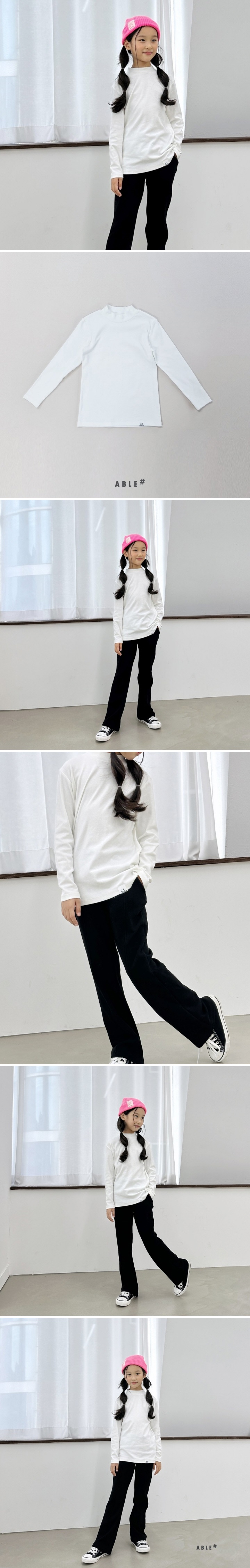 Able# - Korean Children Fashion - #discoveringself - Half Turtleneck Tee - 2