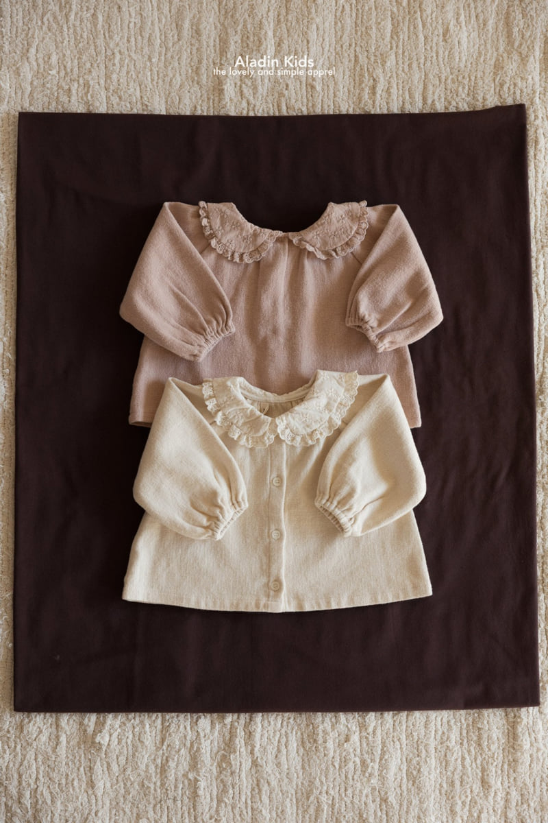 Aladin - Korean Baby Fashion - #onlinebabyboutique - Lace Collar Blouse
