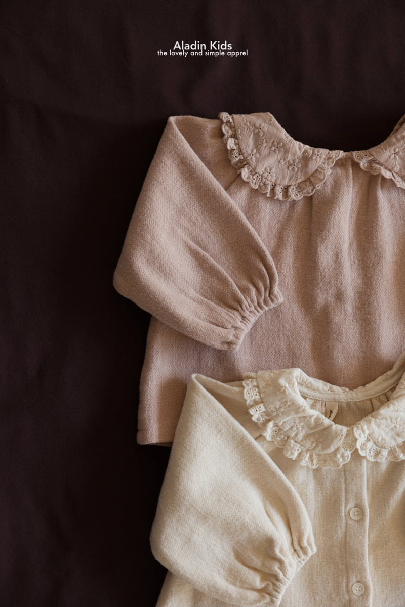 Aladin - Korean Baby Fashion - #onlinebabyshop - Lace Collar Blouse - 2