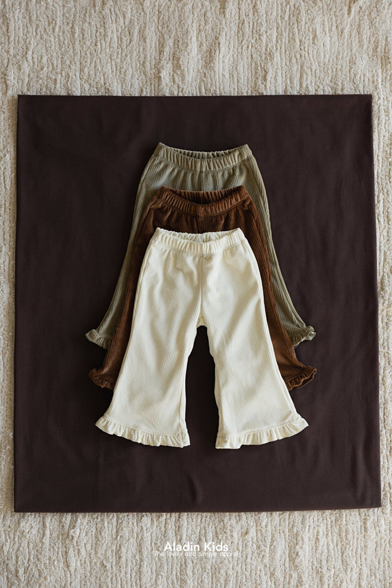 Aladin - Korean Baby Fashion - #onlinebabyshop - Mink Frill Bootcut Pants