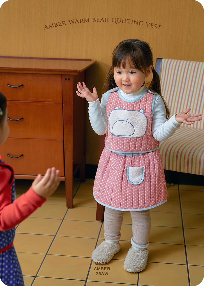 Amber - Korean Children Fashion - #Kfashion4kids - Warm Bear Two Way Vest