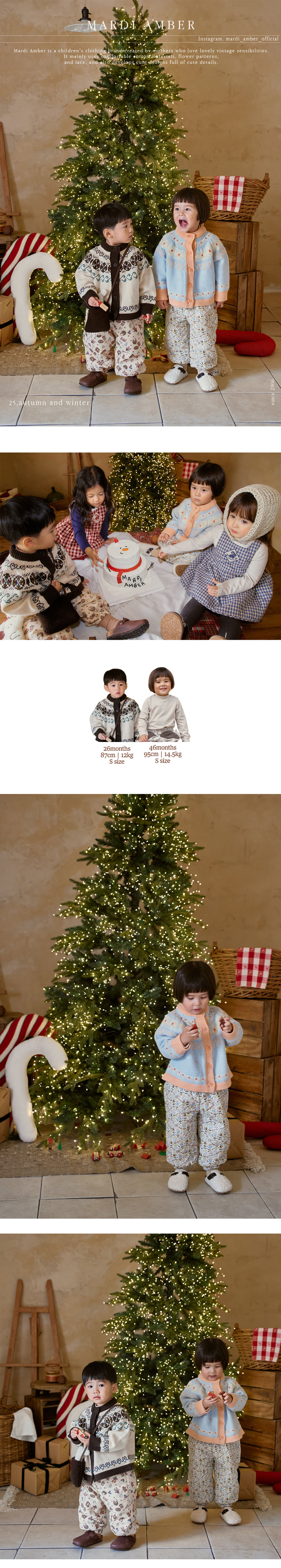 Amber - Korean Children Fashion - #kidsstore - Holiday Jacquard Cardigan - 2