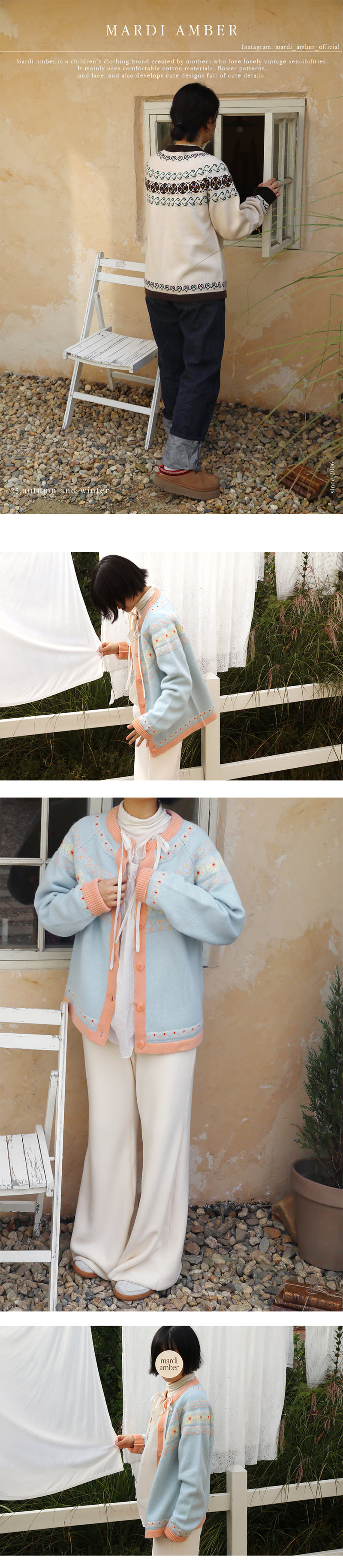 Amber - Korean Women Fashion - #vintageinspired - Adult Holiday Jacquard Cardigan - 2