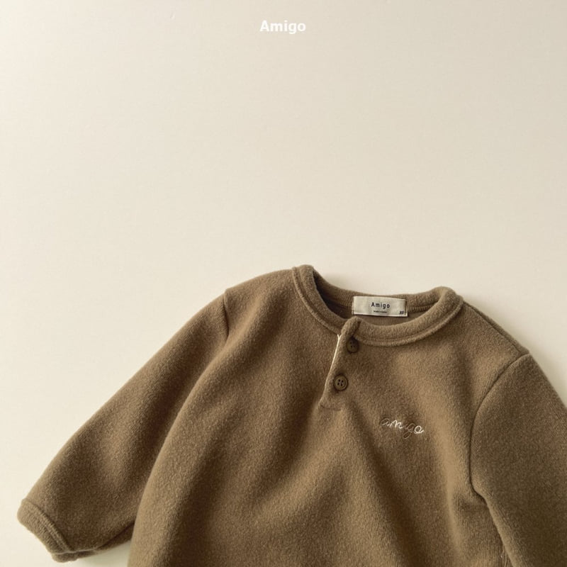 Amigo - Korean Baby Fashion - #babyboutique - Cozy Button Tee - 8