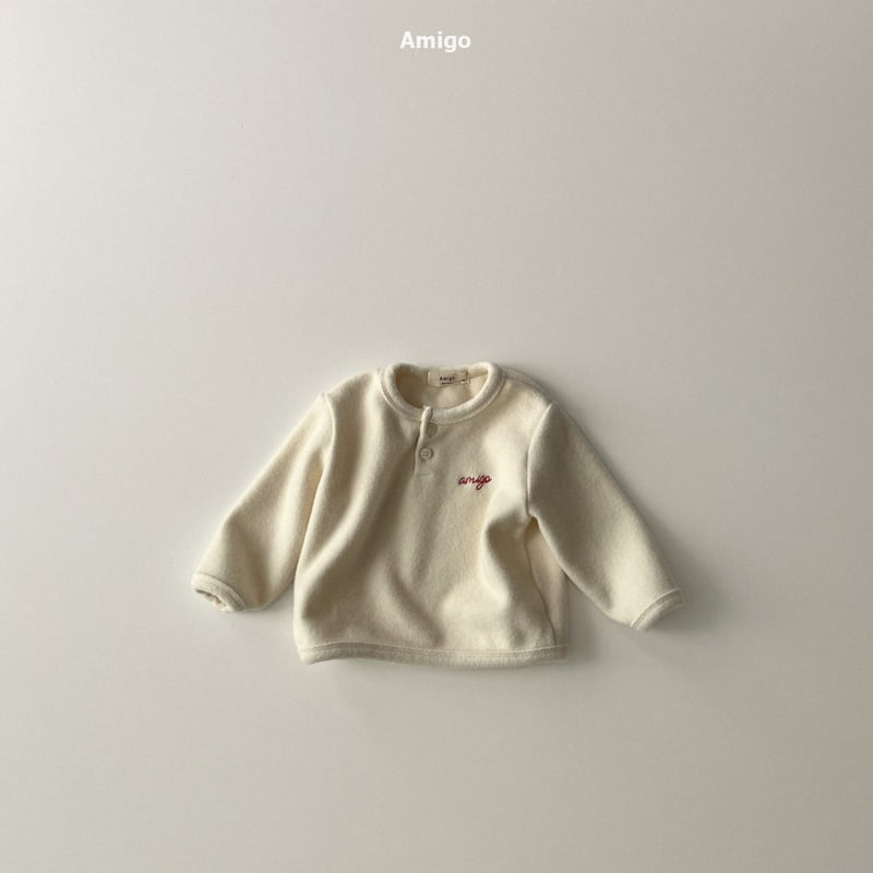 Amigo - Korean Baby Fashion - #babyboutique - Cozy Button Tee - 9