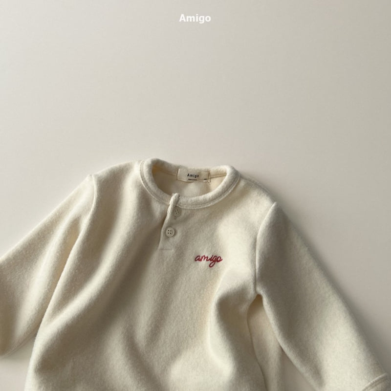 Amigo - Korean Baby Fashion - #babyboutiqueclothing - Cozy Button Tee - 10