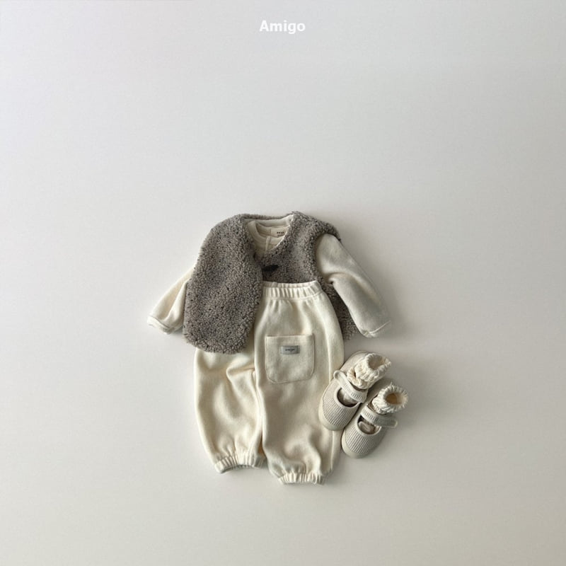 Amigo - Korean Baby Fashion - #babyclothing - Teddy Fleece Vest - 11