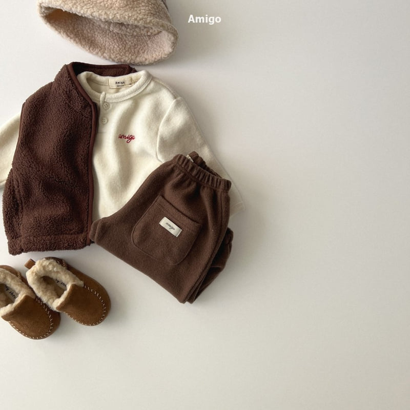 Amigo - Korean Baby Fashion - #babyfashion - Cozy Button Tee - 12