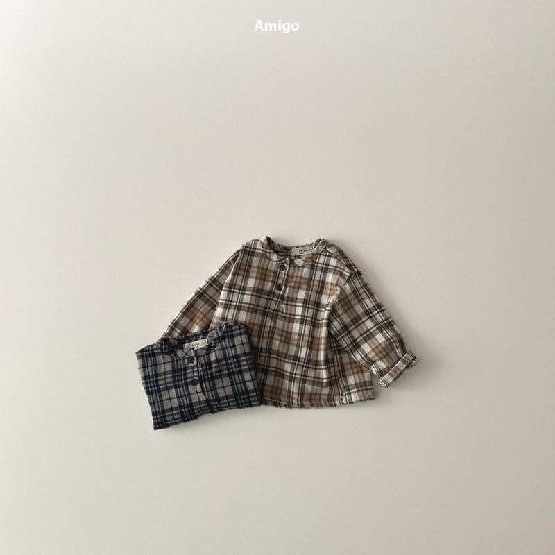 Amigo - Korean Baby Fashion - #babygirlfashion - Classic Check Shirt - 3