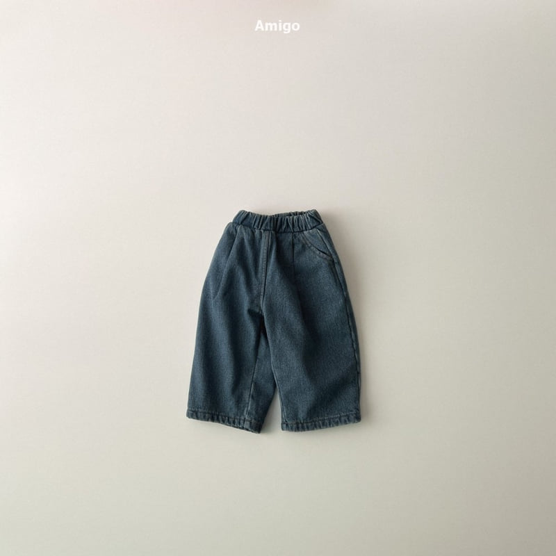 Amigo - Korean Baby Fashion - #babygirlfashion - Brushed Denim Pants
