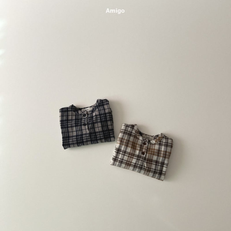 Amigo - Korean Baby Fashion - #babygirlfashion - Classic Check Shirt - 4