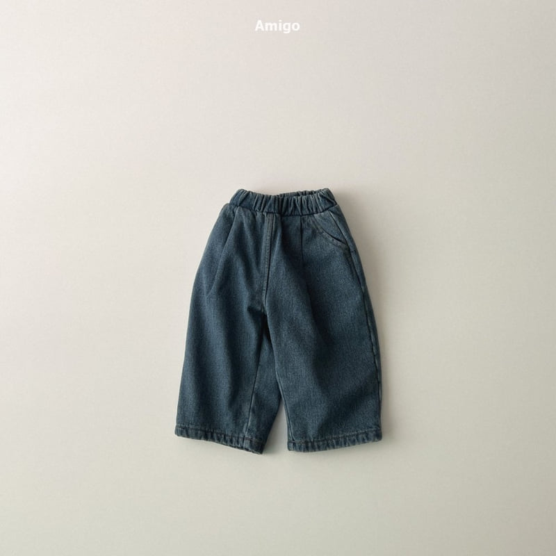 Amigo - Korean Baby Fashion - #babylifestyle - Brushed Denim Pants - 2