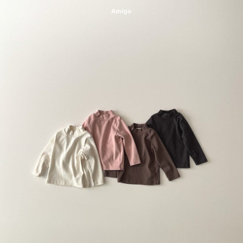 Amigo - Korean Baby Fashion - #babylifestyle - Pretzel Half Turtleneck Tee