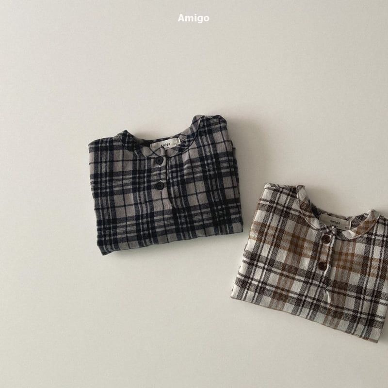 Amigo - Korean Baby Fashion - #babyoninstagram - Classic Check Shirt - 5