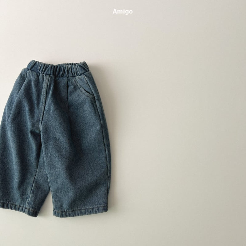 Amigo - Korean Baby Fashion - #babyoninstagram - Brushed Denim Pants - 3