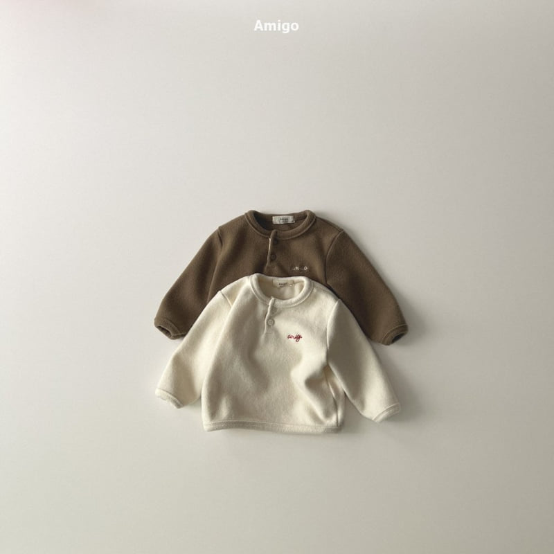 Amigo - Korean Baby Fashion - #babyoninstagram - Cozy Button Tee