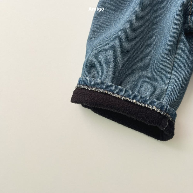 Amigo - Korean Baby Fashion - #babyoninstagram - Brushed Denim Pants - 4