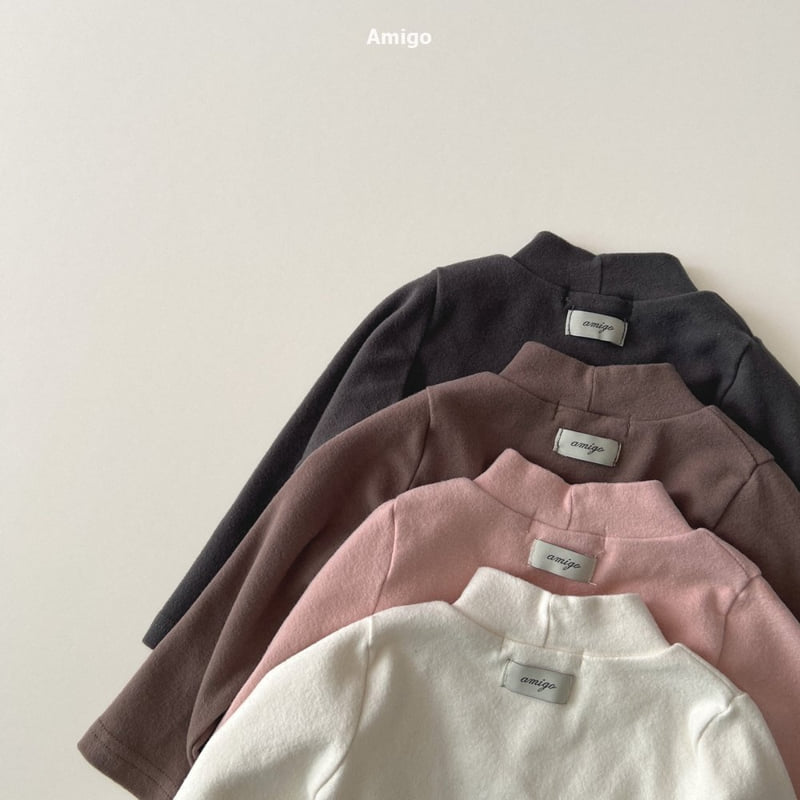 Amigo - Korean Baby Fashion - #babyootd - Pretzel Half Turtleneck Tee - 3