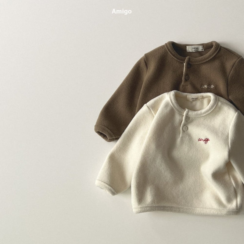 Amigo - Korean Baby Fashion - #babyootd - Cozy Button Tee - 2