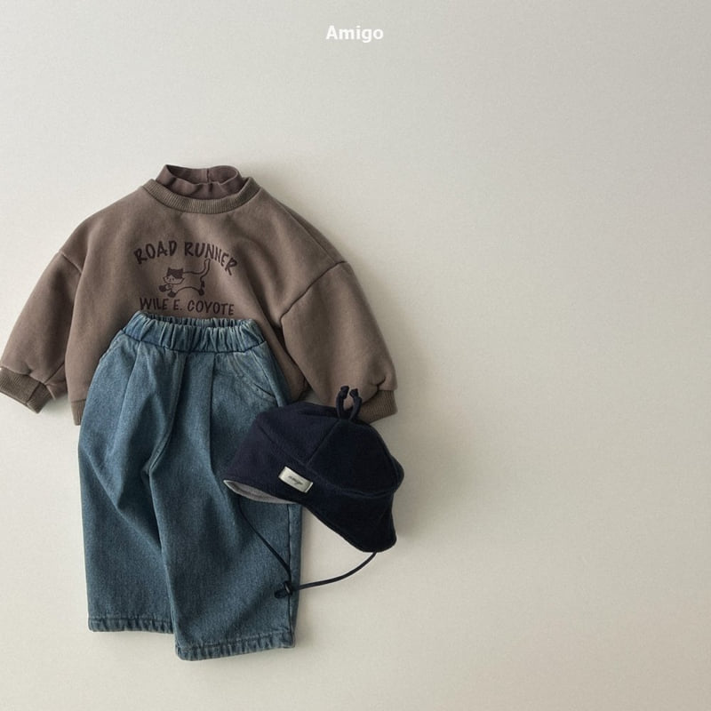 Amigo - Korean Baby Fashion - #babyoutfit - Brushed Denim Pants - 6