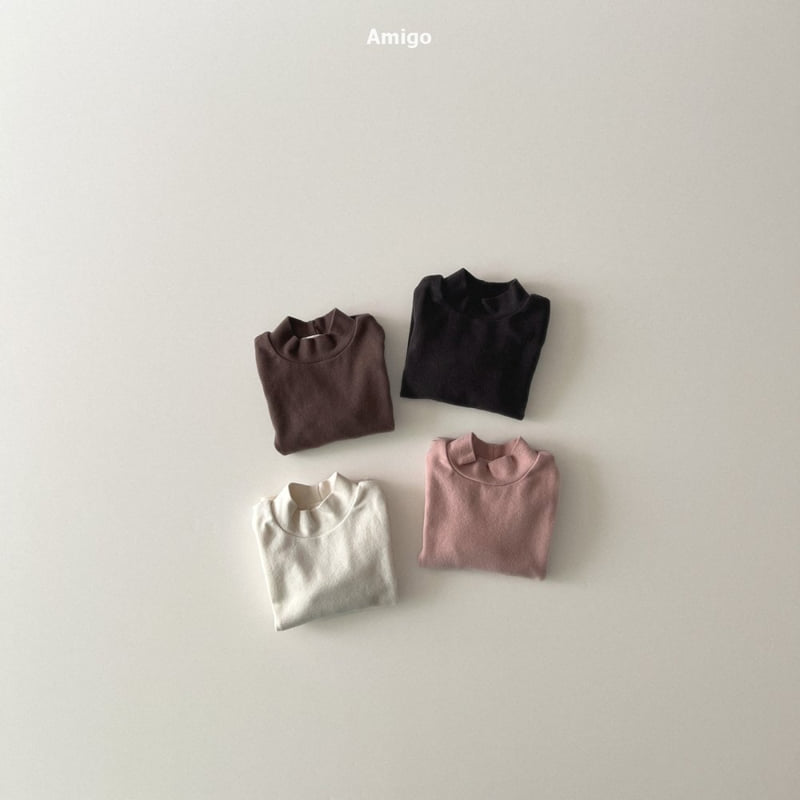 Amigo - Korean Baby Fashion - #babyootd - Pretzel Half Turtleneck Tee - 4