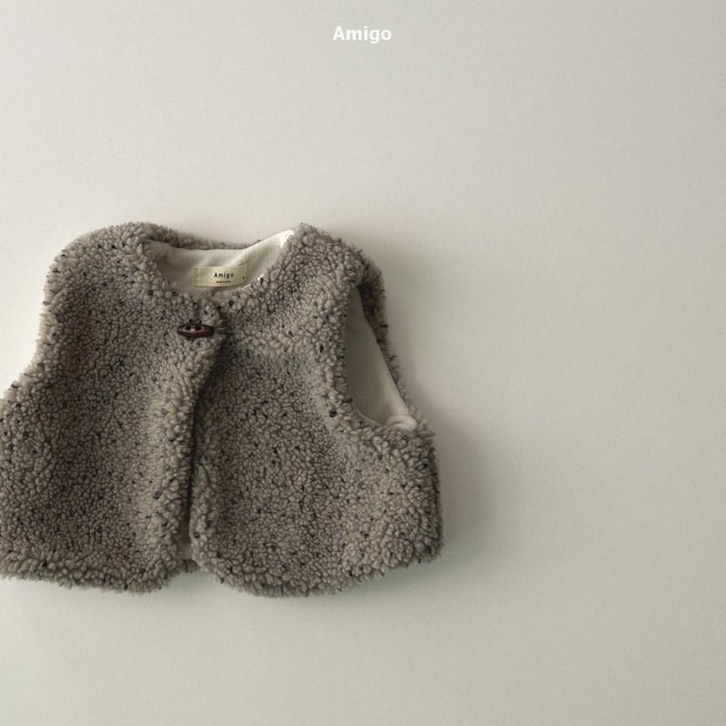 Amigo - Korean Baby Fashion - #babyoutfit - Teddy Fleece Vest - 3