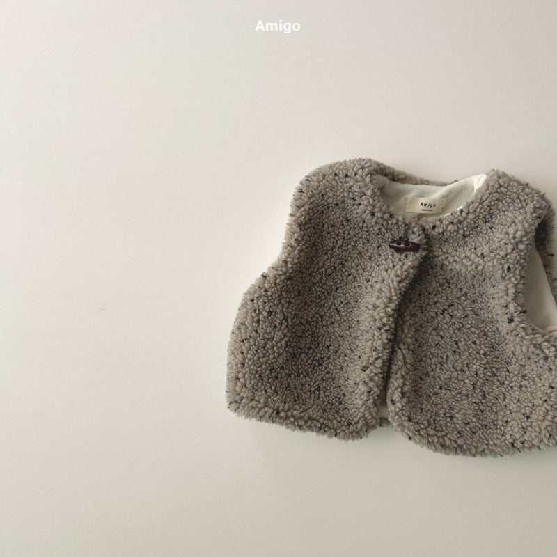 Amigo - Korean Baby Fashion - #babyoutfit - Teddy Fleece Vest - 4