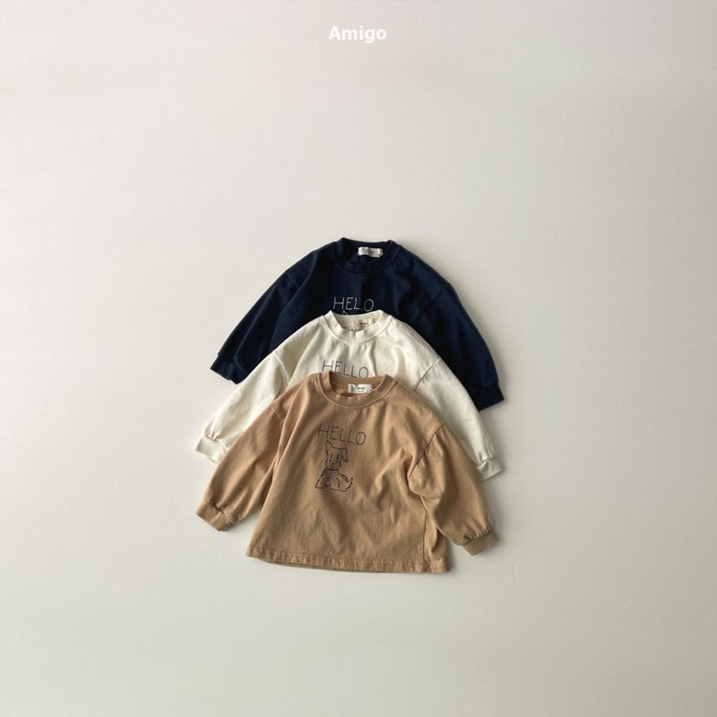 Amigo - Korean Baby Fashion - #babyoutfit - Peach Puppy Tee