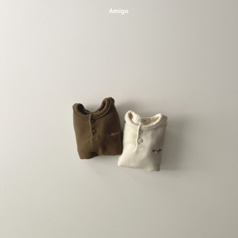 Amigo - Korean Baby Fashion - #babywear - Cozy Button Tee - 5