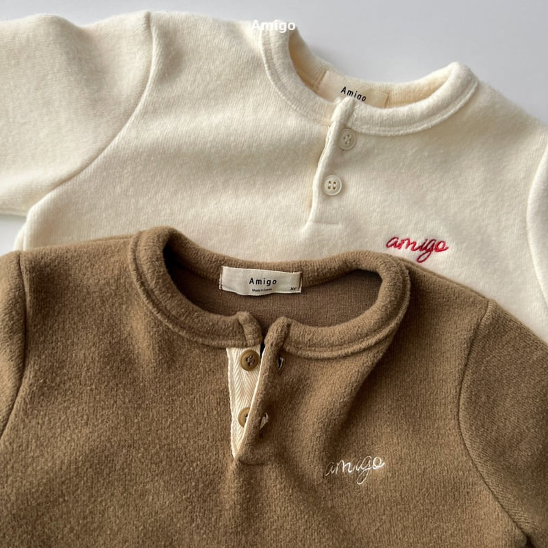 Amigo - Korean Baby Fashion - #onlinebabyboutique - Cozy Button Tee - 6