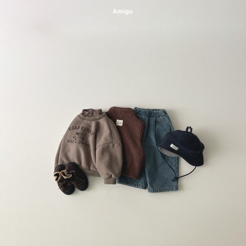 Amigo - Korean Baby Fashion - #onlinebabyshop - Brushed Denim Pants - 9