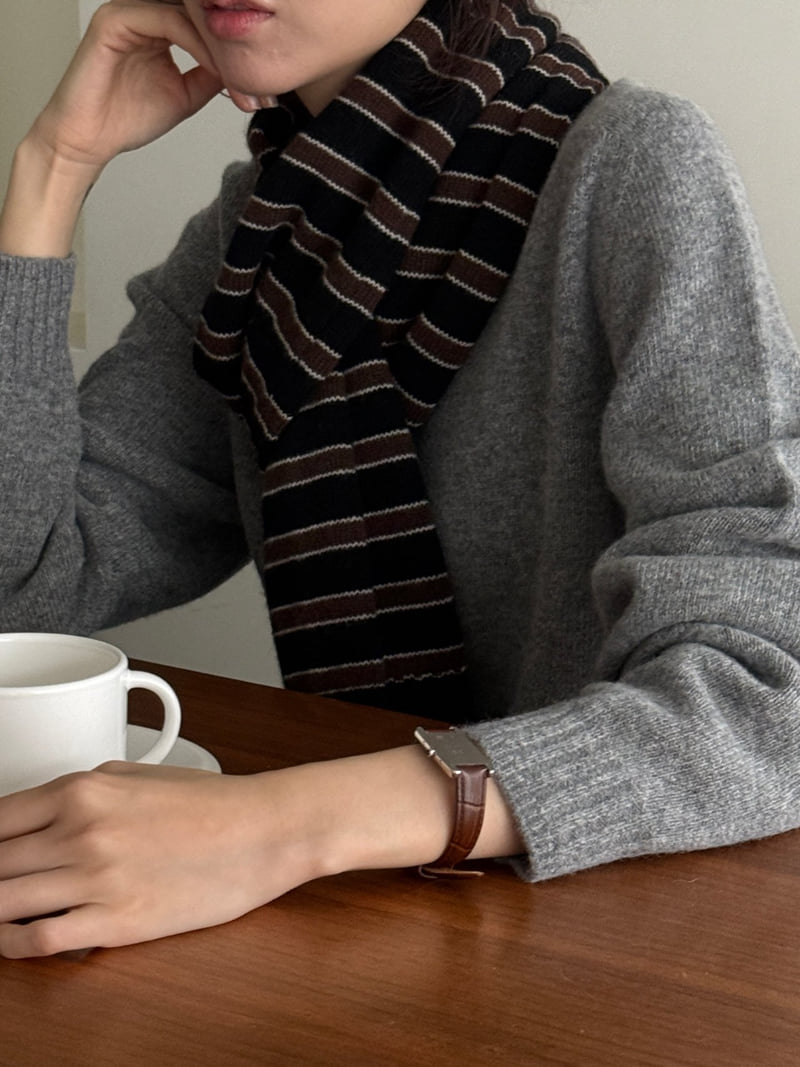 Amygrace - Korean Women Fashion - #momslook - Here Wool Muffler - 3