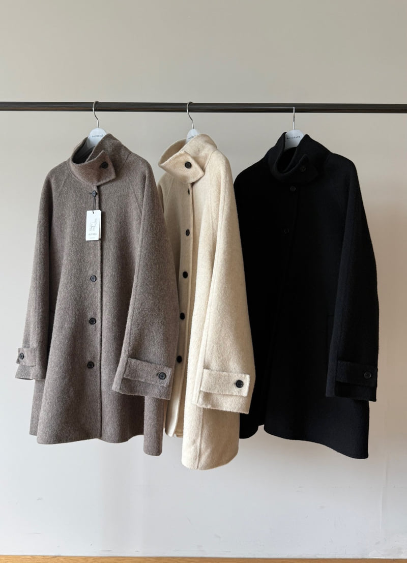 Amygrace - Korean Women Fashion - #momslook - Half Handmade Coat