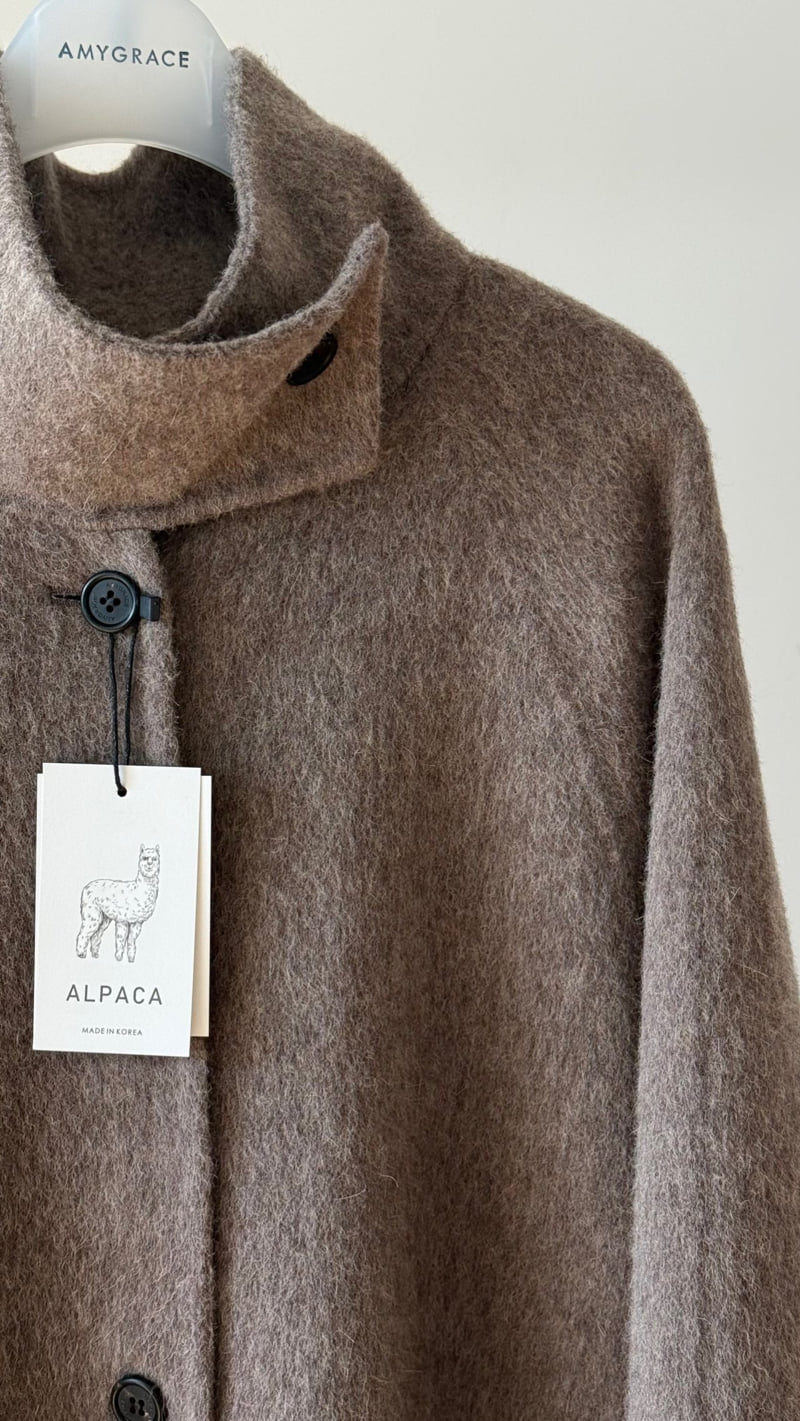 Amygrace - Korean Women Fashion - #momslook - Half Handmade Coat - 3