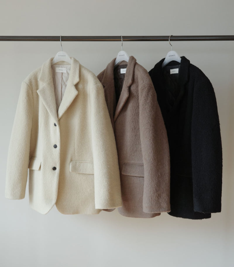 Amygrace - Korean Women Fashion - #momslook - Hairy Wool Quilted Jacket - 6